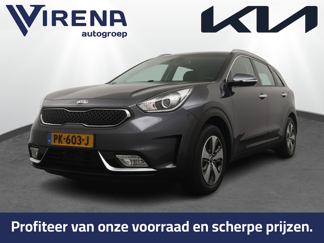 Kia Niro - 1.6 GDi Hybrid DynamicLine - Trekhaak - Camera - Navigatie - AppleCarplay Android Auto Vir - AutoWereld.nl