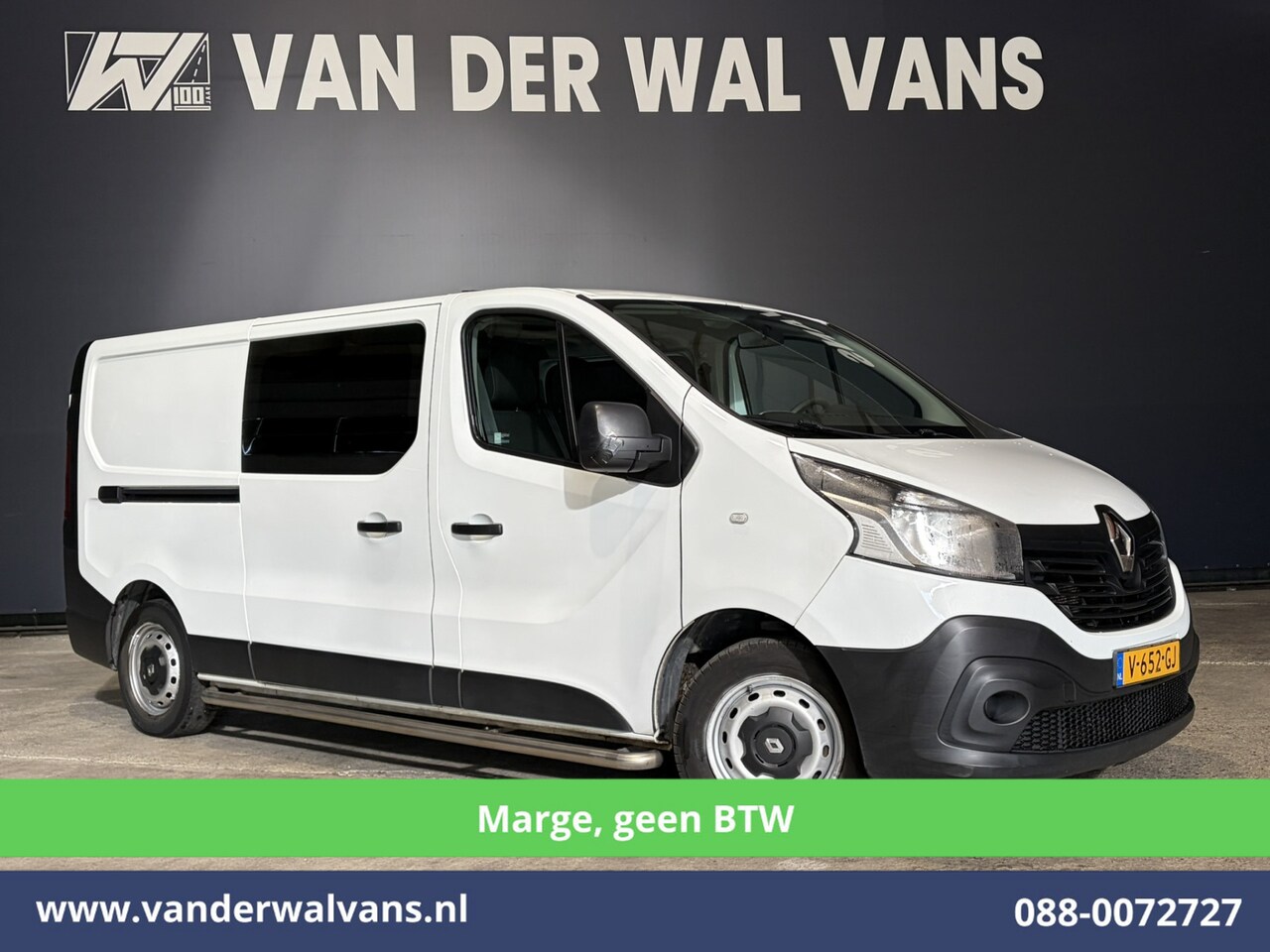Renault Trafic - 1.6 dCi **Marge, GEEN BTW** L2H1 Dubbele Cabine Euro6 Airco | 6-Zits | Navigatie | Cruisec - AutoWereld.nl