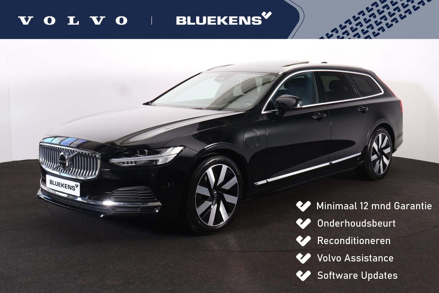 Volvo V90 - T6 Recharge AWD Plus Bright - Panorama/schuifdak - IntelliSafe Assist & Surround - 360º Ca - AutoWereld.nl