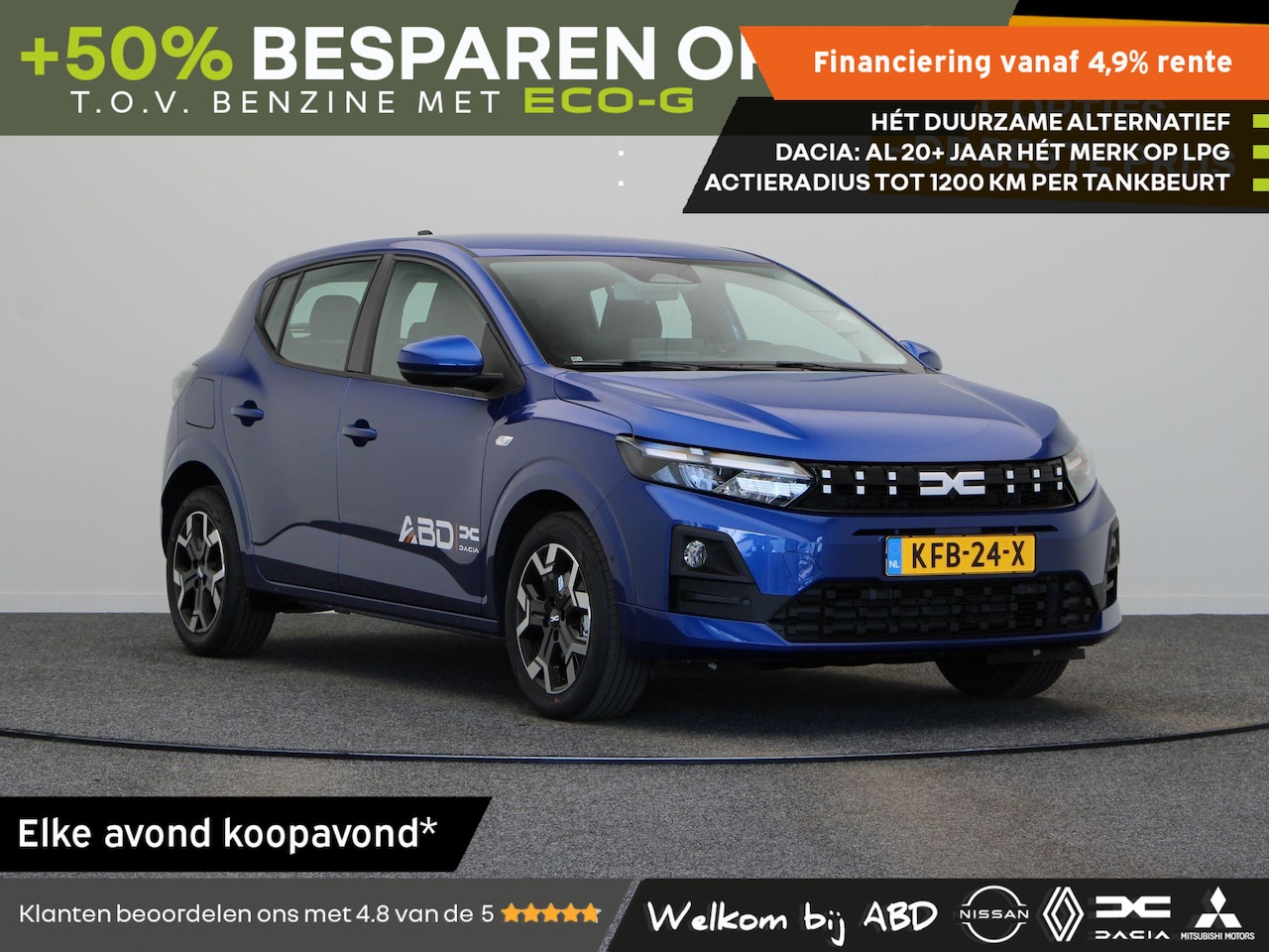 Dacia Sandero - Eco-G 120pk journey Automaat | Pack Driving | Pack Winter+ | Pack Nav+ | 7 jaar Garantie! - AutoWereld.nl