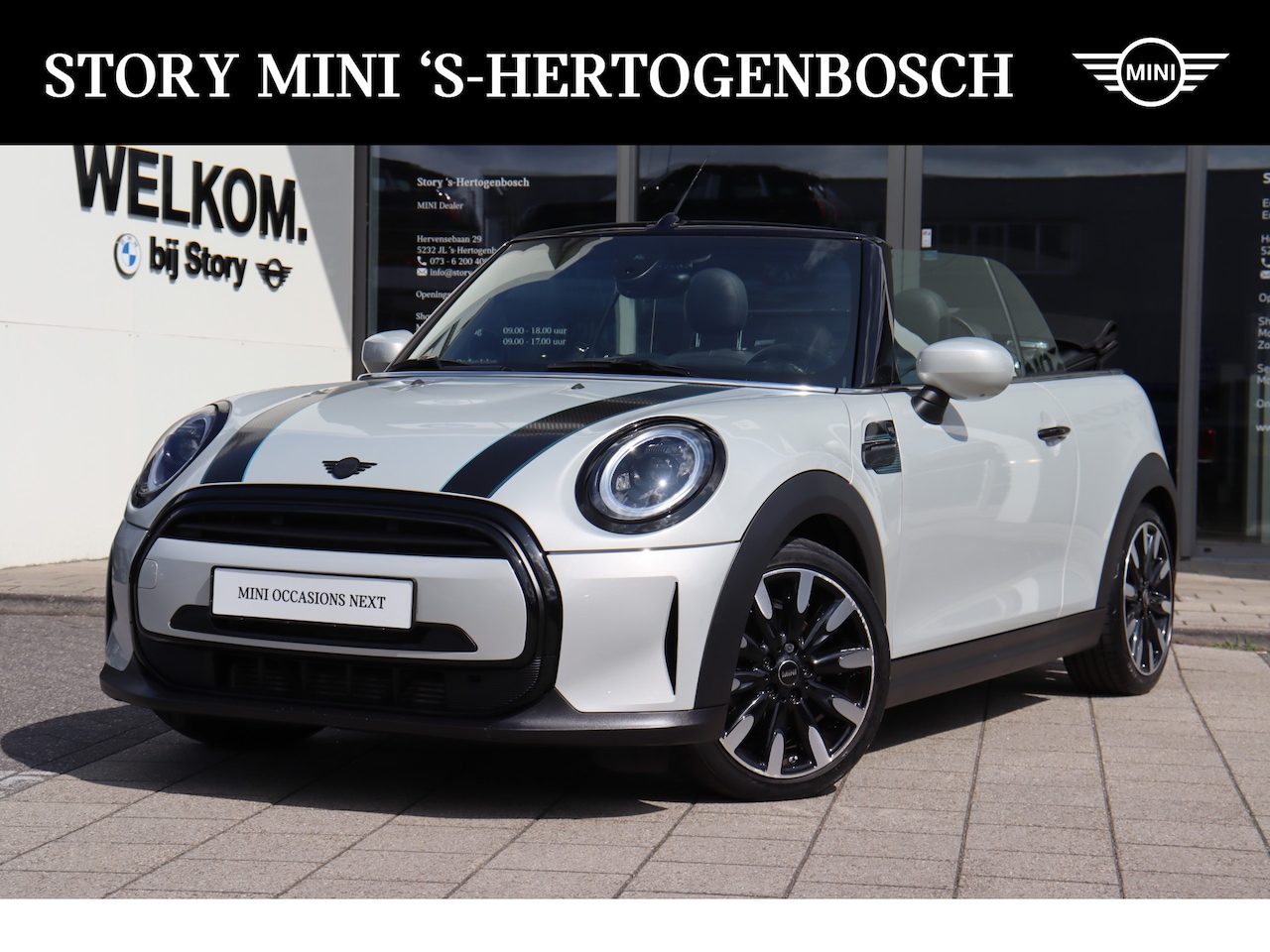 MINI Cabrio - Cooper Automaat / Sportstoelen / Achteruitrijcamera / Adaptieve LED / Comfort Access / Stu - AutoWereld.nl