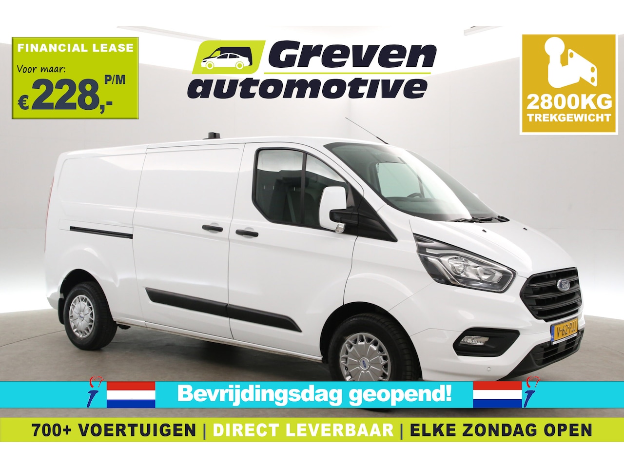 Ford Transit Custom - 2.0 TDCI L2H1 | 2800KG Trekgew. | Trekhaak | Airco | Cruise | 3 Zits | Parkeersensoren - AutoWereld.nl