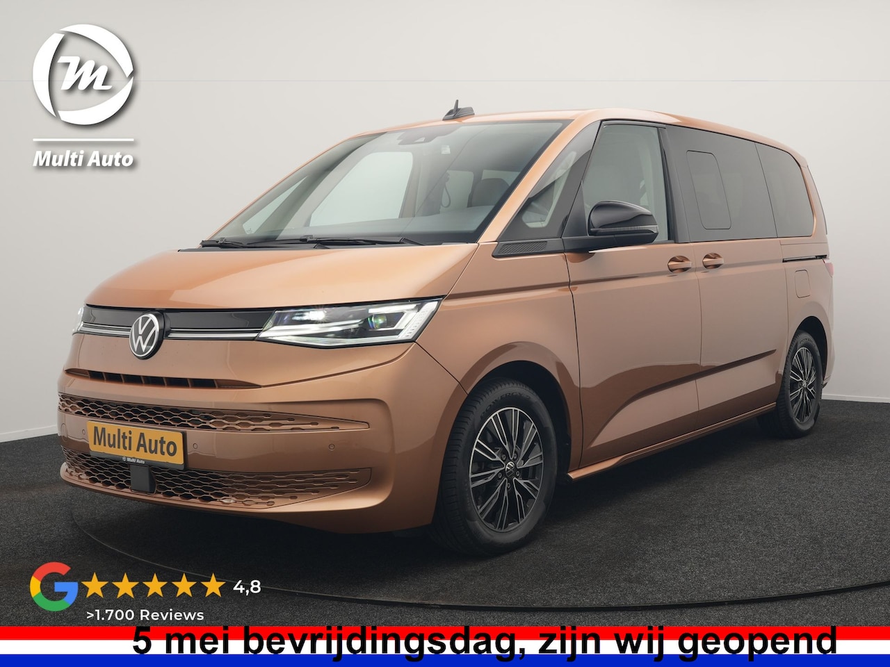 Volkswagen Multivan - 1.4 eHybrid L1H1 Style 7 Persoons PHEV 218pk | Trekhaak Af Fabriek | Panodak | Alcantara S - AutoWereld.nl