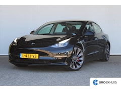 Tesla Model 3 - Performance AWD 75 kWh | Autopilot | Panoramadak | Navigatie | Lederen bekleding | 20" lic