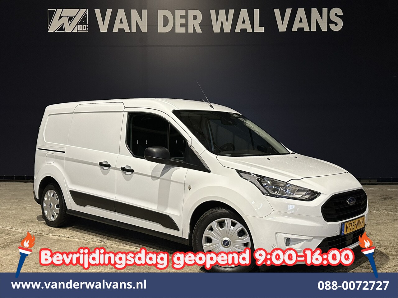 Ford Transit Connect - 2.0 TDCI 120pk L2H1 Euro6 Airco | Camera | Navigatie | Android Auto | Stoelverwarming Verw - AutoWereld.nl