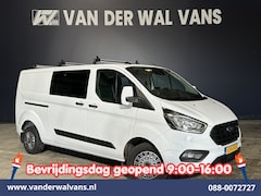Ford Transit Custom - 2.0 TDCI 130pk L2H1 Dubbele Cabine Euro6 Airco | 6-Zits | Camera | LED | Cruisecontrol | 2