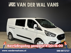 Ford Transit Custom - 2.0 TDCI 130pk L2H1 Dubbele Cabine Euro6 Airco | 6-Zits | Xenon | Camera | Navigatie | App