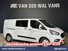 Ford Transit Custom - 2.0 TDCI 130pk L2H1 Dubbele Cabine Euro6 Airco | 6-Zits | Camera | Navigatie | Apple Carpl
