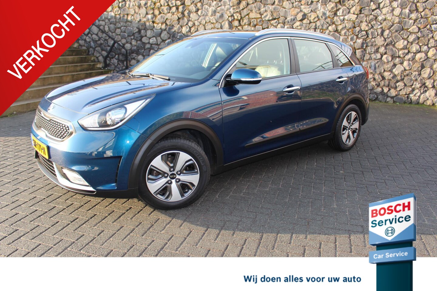 Kia Niro - 1.6 GDi Hybrid DynamicLine 1300kg trekhaak, Camera, Carplay, Dab+ audio, cruise en climate - AutoWereld.nl
