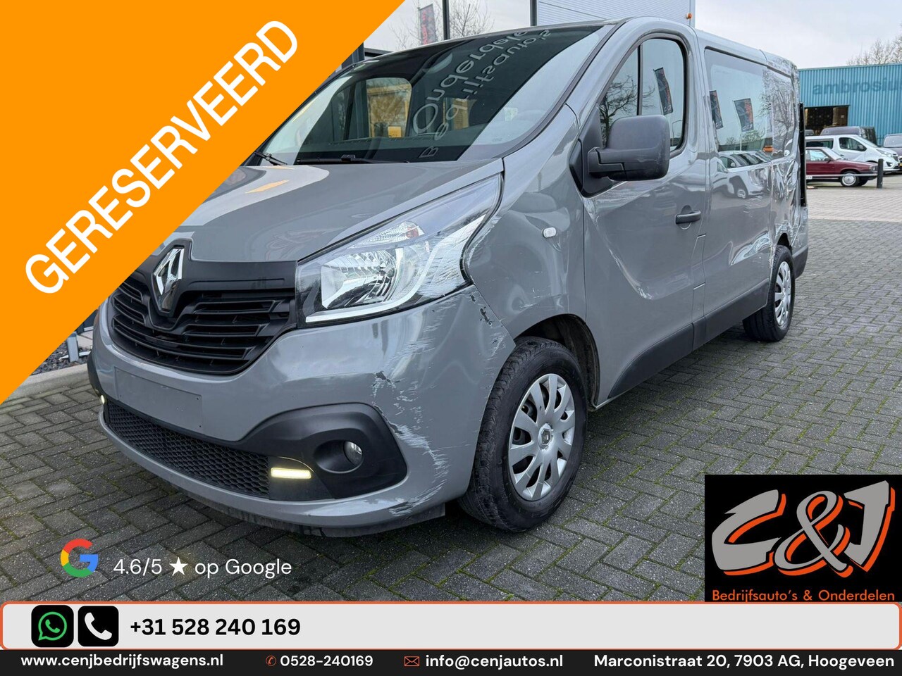 Renault Trafic - L1H1 1.6 dCi 145 Energy Confort DC 2.9T schade, airco, cruise, camera, MARGE - AutoWereld.nl