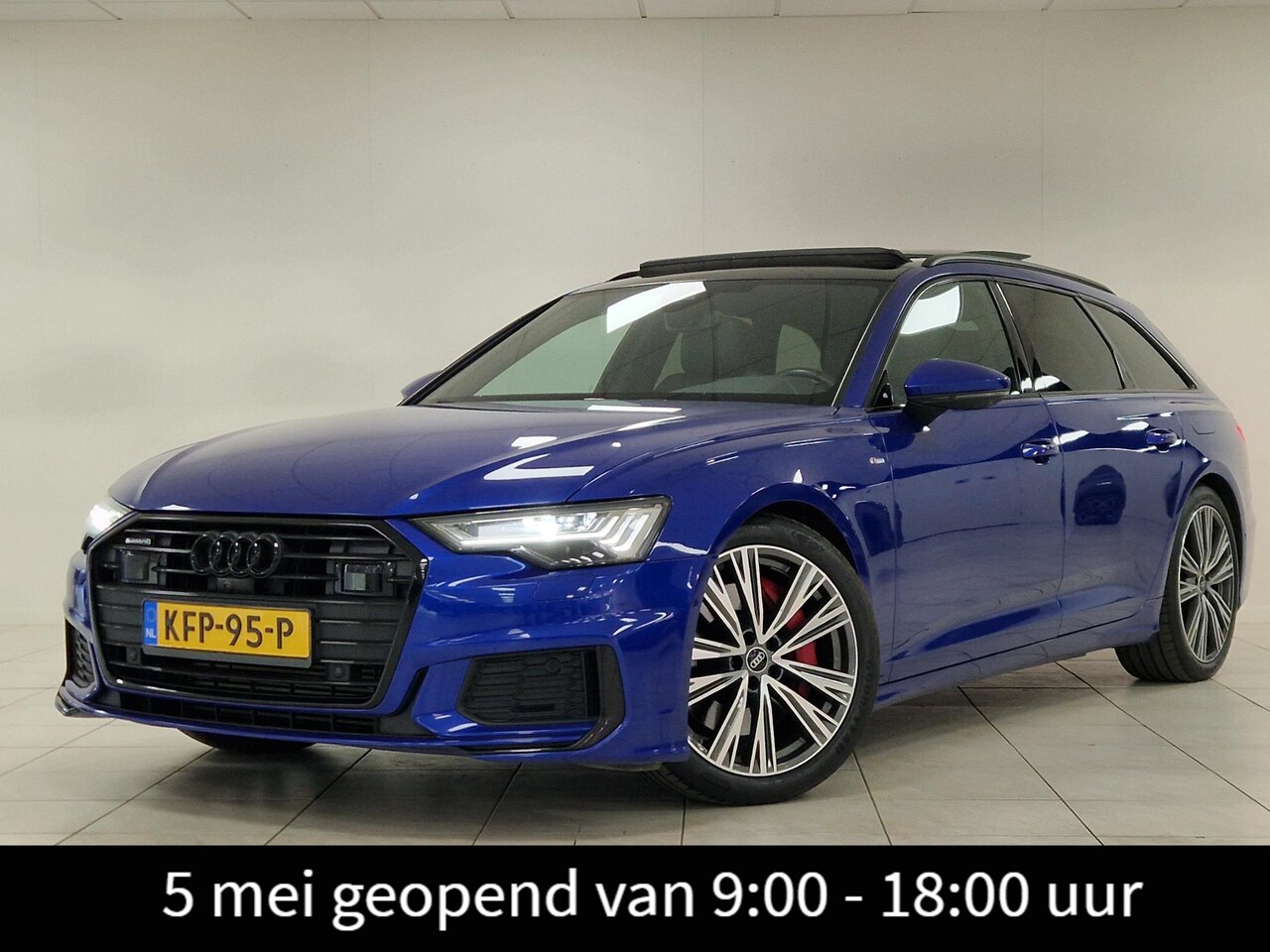 Audi A6 Avant - 55 TFSI e quattro Pro Line S Competition | Panoramadak | Trekhaak l Ultrablau - AutoWereld.nl