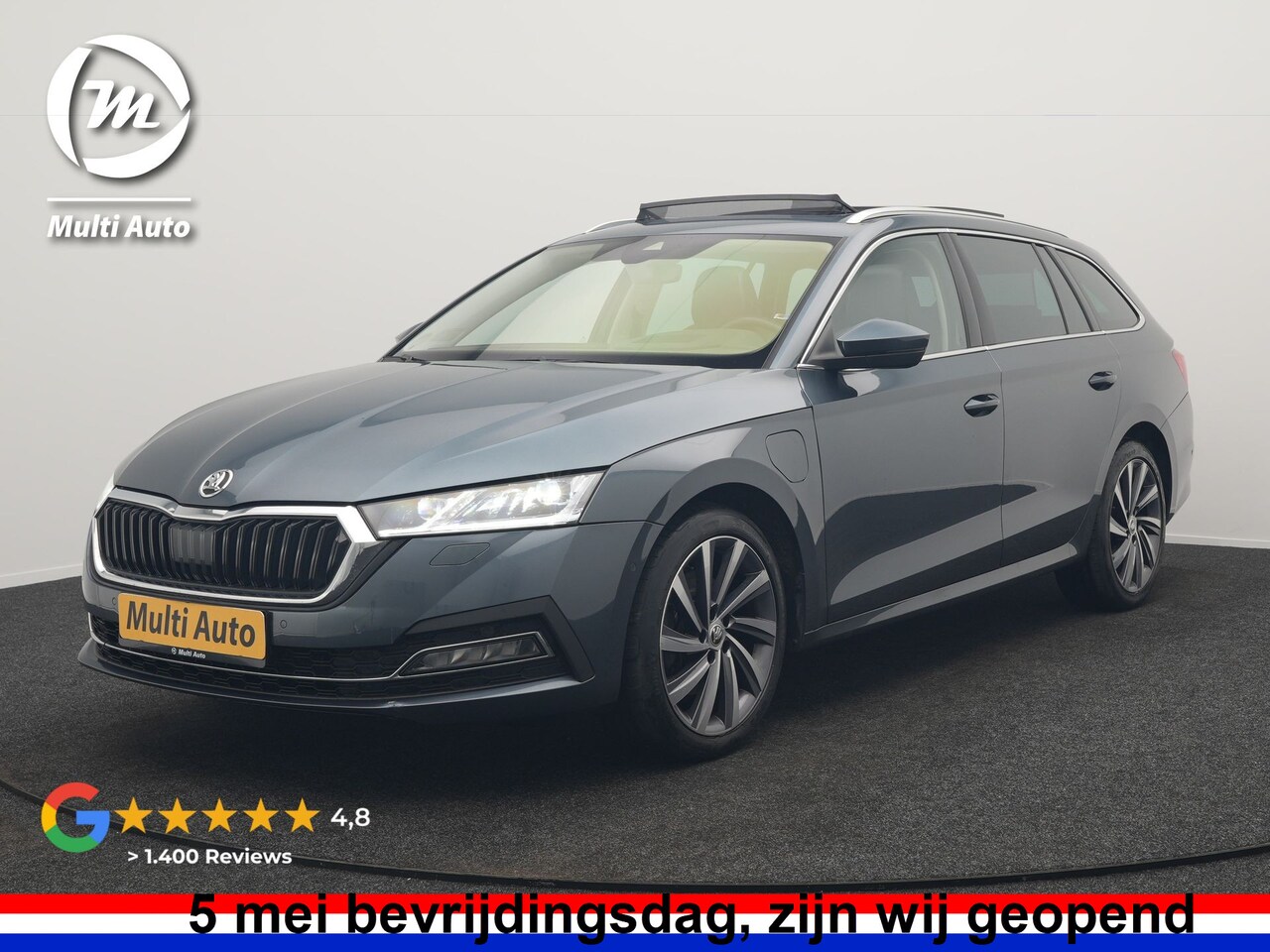 Skoda Octavia Combi - 1.4 TSI Sportline Business PHEV 204pk Dealer O.H | Panodak | Adaptive Cruise | Lederen Spo - AutoWereld.nl