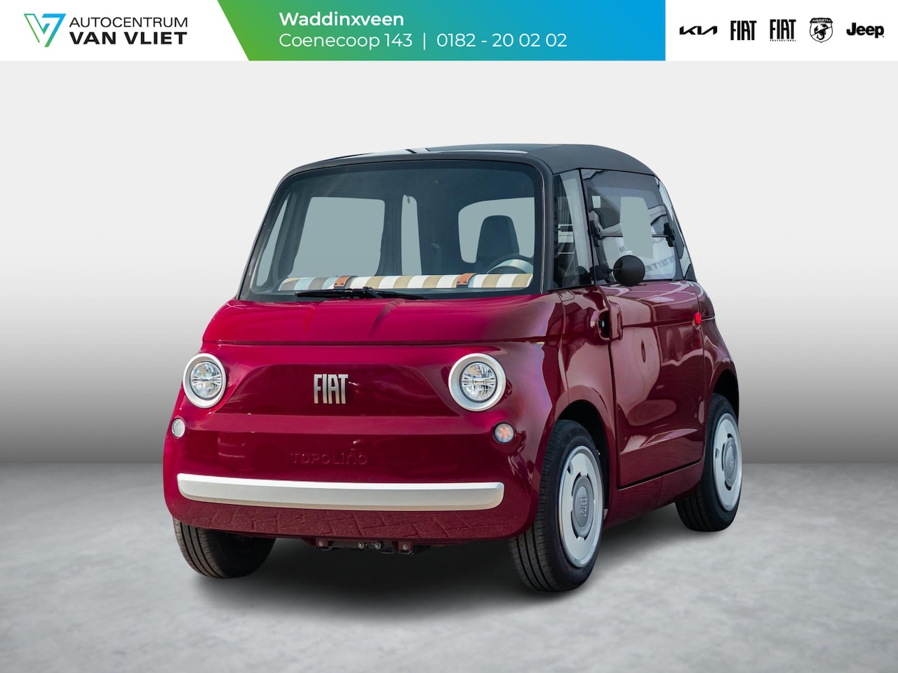 Fiat Topolino - | Dutchies Edition | Burgundy Red | Leder Amaretto | Chrome Rek | Uniek ! - AutoWereld.nl