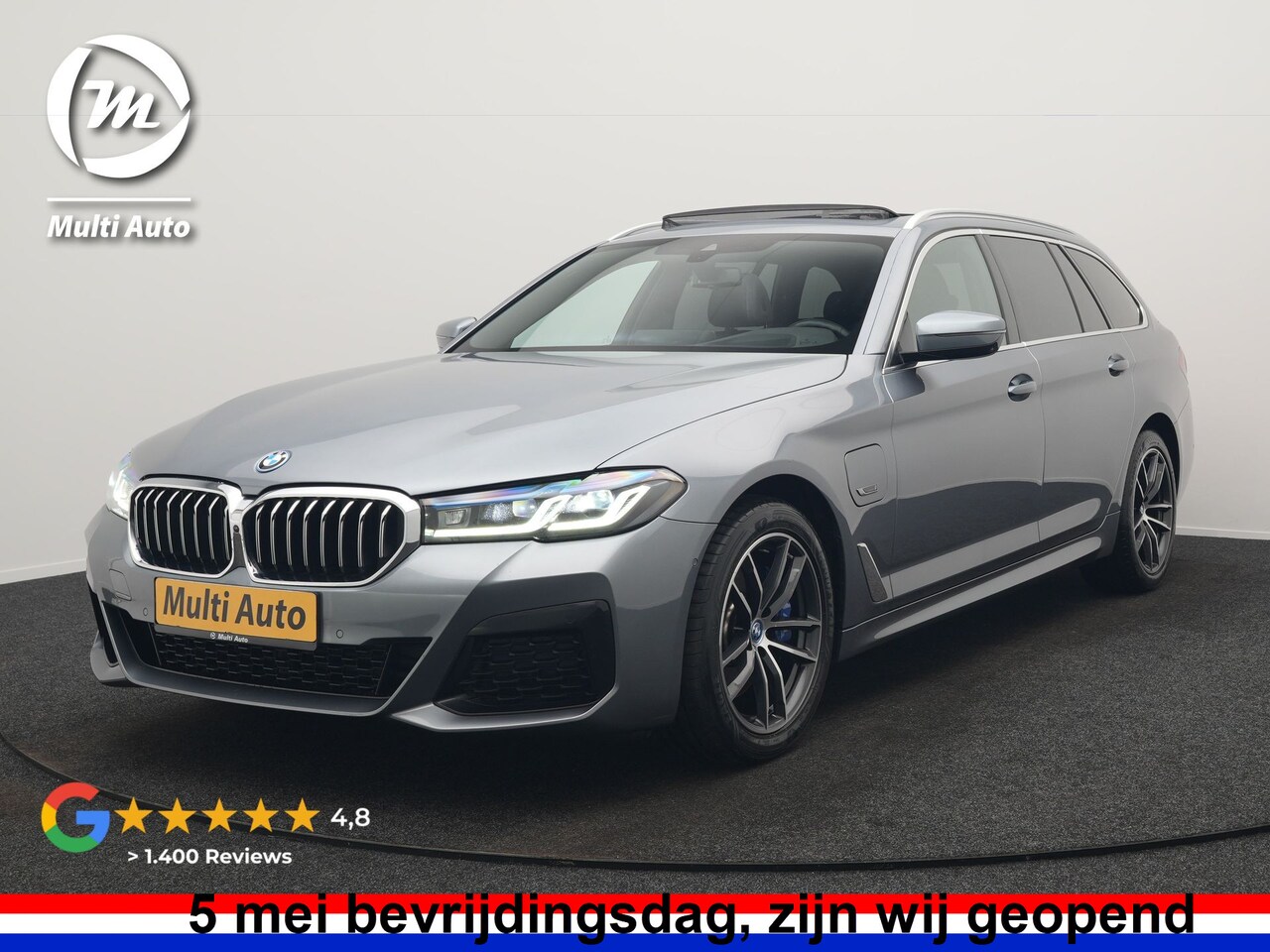 BMW 5-serie Touring - 530e xDrive M Sport PHEV 293pk Dealer O.H. | Panodak | Head Up | Laser LED | 360 Camera | - AutoWereld.nl