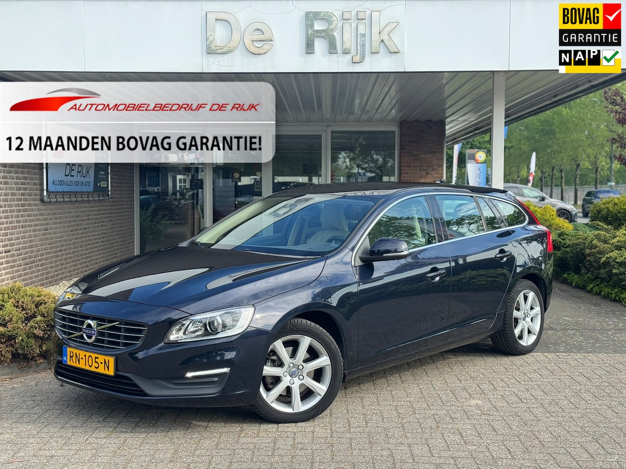 Volvo V60 - 1.5 T2 Polar+ | Navi, Cruise, Clima, Leder, Bluetooth, Stoelverw. | Dealeronderhouden | NA - AutoWereld.nl