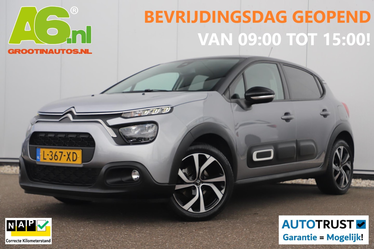 Citroën C3 - 1.2 PureTech Shine Navigatie Achteruitrijcamera 17 inch LMV Carplay Android Clima Cruise R - AutoWereld.nl