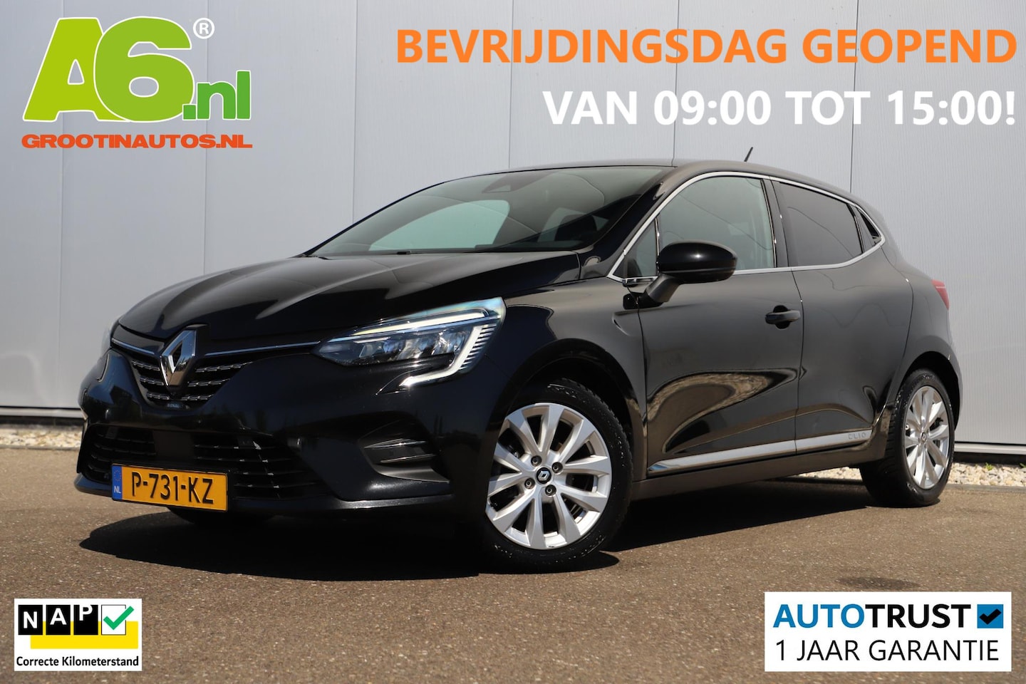 Renault Clio - 1.0 TCe Intens Groot Navigatie 16 inch LMV Half Leder Sfeerverlichting Navigatie Achteruit - AutoWereld.nl