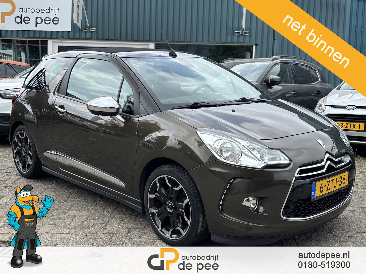 Citroën DS3 Cabrio - 1.6 THP Sport Chic GARANTIE/CABRIO/CLIMA/CRUISE/BLUETOOTH/PARKEERSEN./LICHTMET./REGEN- EN - AutoWereld.nl