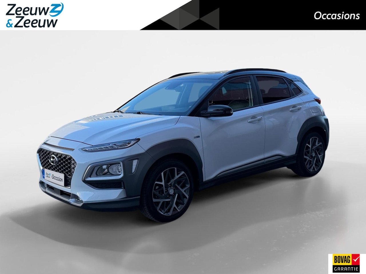 Hyundai Kona - 1.6 GDI HEV Premium Sky 105PK AUTOMAAT | 1ste eigenaar | Trekhaak | Navigatie | Cruise Con - AutoWereld.nl