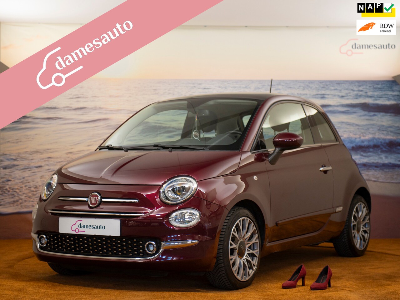 Fiat 500 - 0.9 Turbo Lounge Automaat, clima, Pano, NAP, incl garantie - AutoWereld.nl