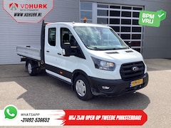 Ford Transit - 2.0 TDCI 130 pk DC Dubbel Cabine Open Laadbak/ 7 Pers./ 3.0t Trekverm./ Carplay/ Cruise/ C