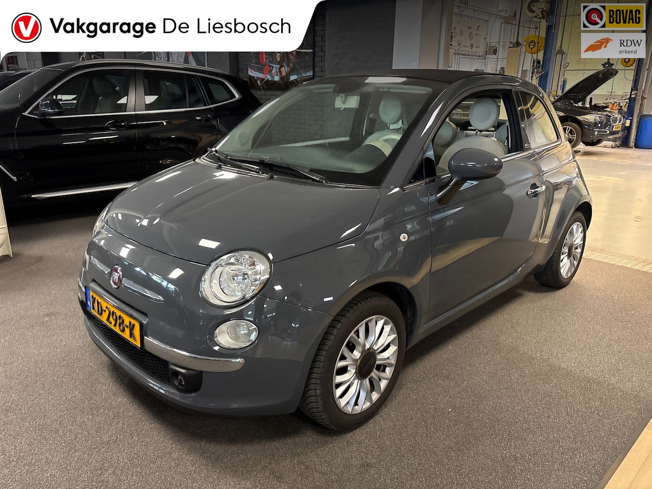 Fiat 500 C - 1.2 Lounge/airco/bluetooth/boeken/cabrio/zeer netjes - AutoWereld.nl