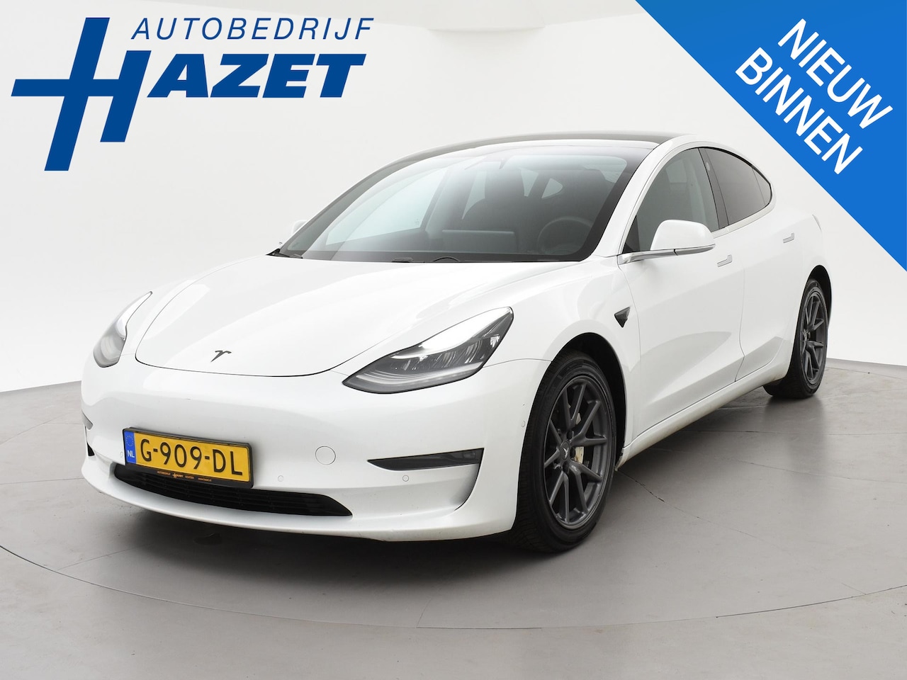 Tesla Model 3 - Long Range RWD LONG RANGE AWD 75 kWh + CARBON DASHBOARDINLEG | ZWART LEDER | STOELVERW. V+A - AutoWereld.nl
