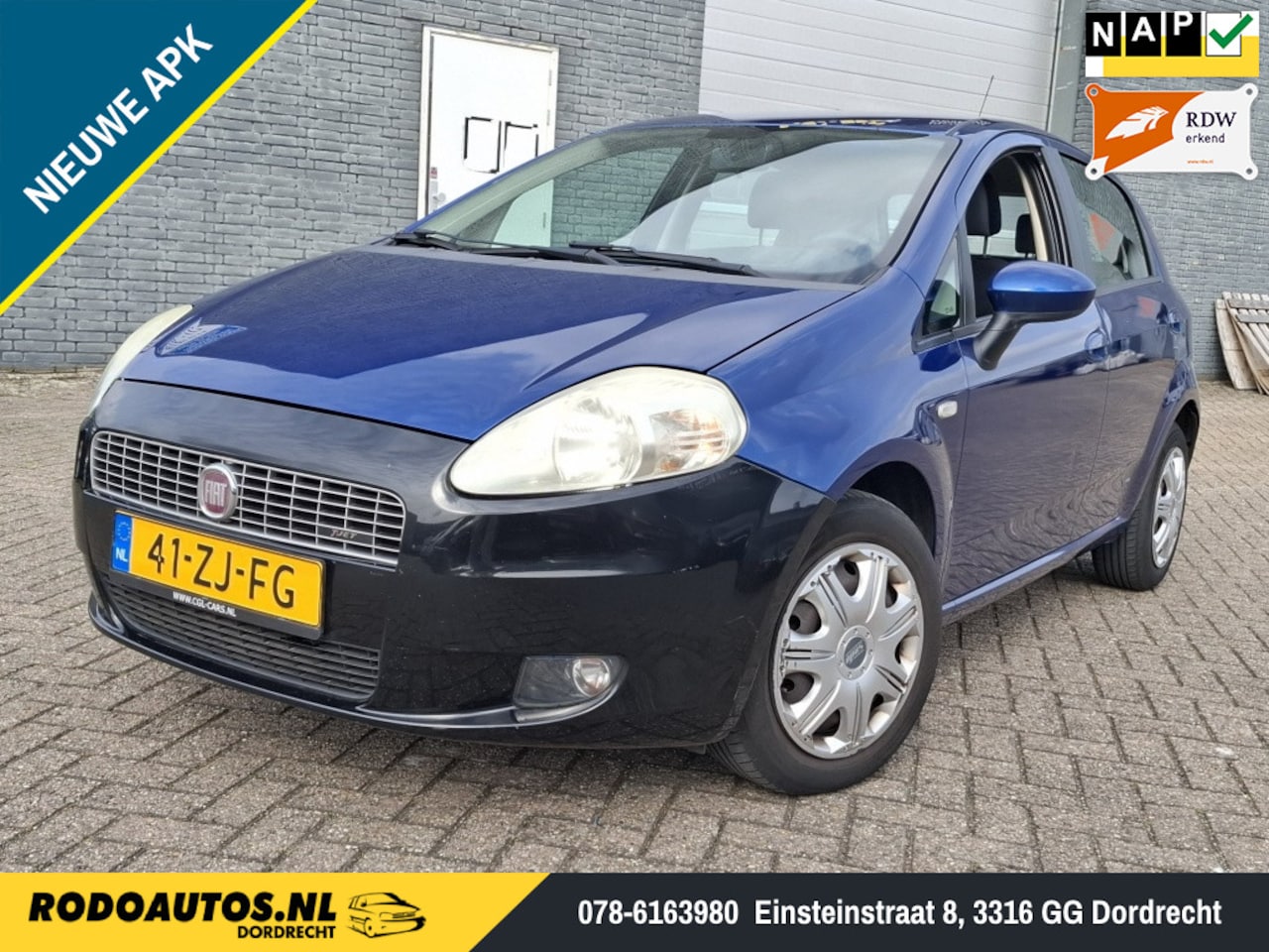 Fiat Grande Punto - 1.2 Dynamic 5-Drs Airco Boekjes APK 05-27✅ - AutoWereld.nl
