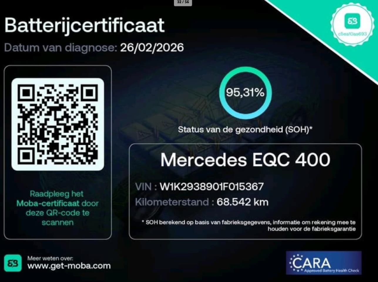 Mercedes-Benz EQC - 400 4MATIC Business Solution 80 kWh 95% SOH - AutoWereld.nl