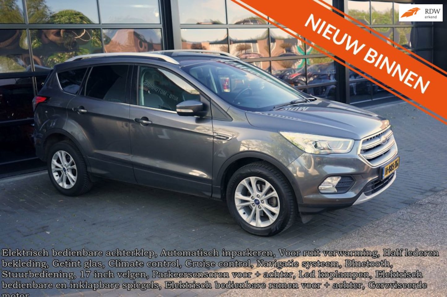 Ford Kuga - 1.5 EcoBoost Titanium 1.5 EcoBoost Titanium, Aut inparkeren, Navi, Leder, Clima, Led - AutoWereld.nl