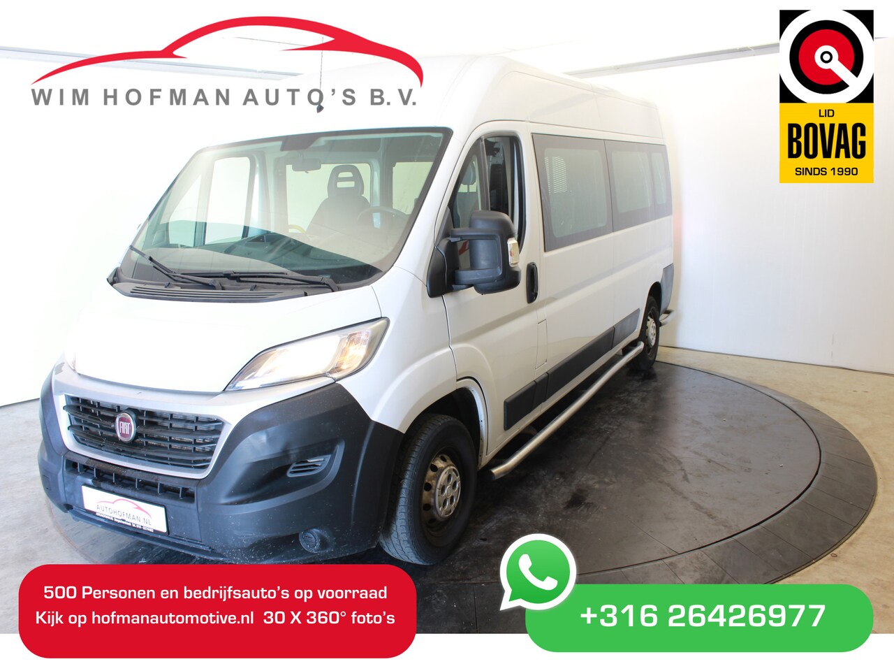 Fiat Ducato - FIAT CNG L3h2 Airco 9 Pers schuifdeur rechts Rolstoel bus Camper BPM Vri - AutoWereld.nl