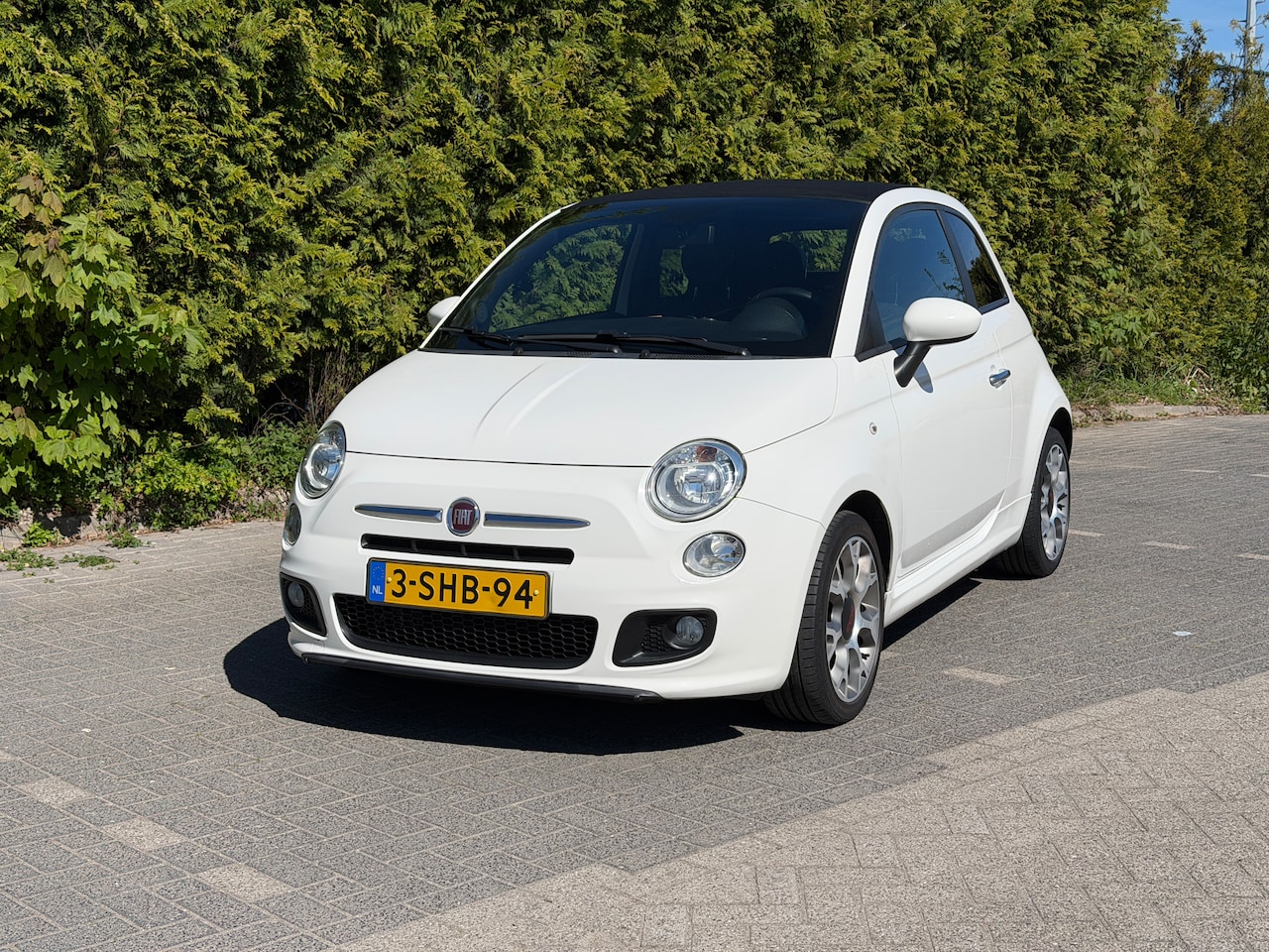 Fiat 500 C - 0.9 TwinAir 500S 85PK, airco, bleu me, parkeersensor, onderhoudshistorie, origineel NL, zeer nette auto - AutoWereld.nl