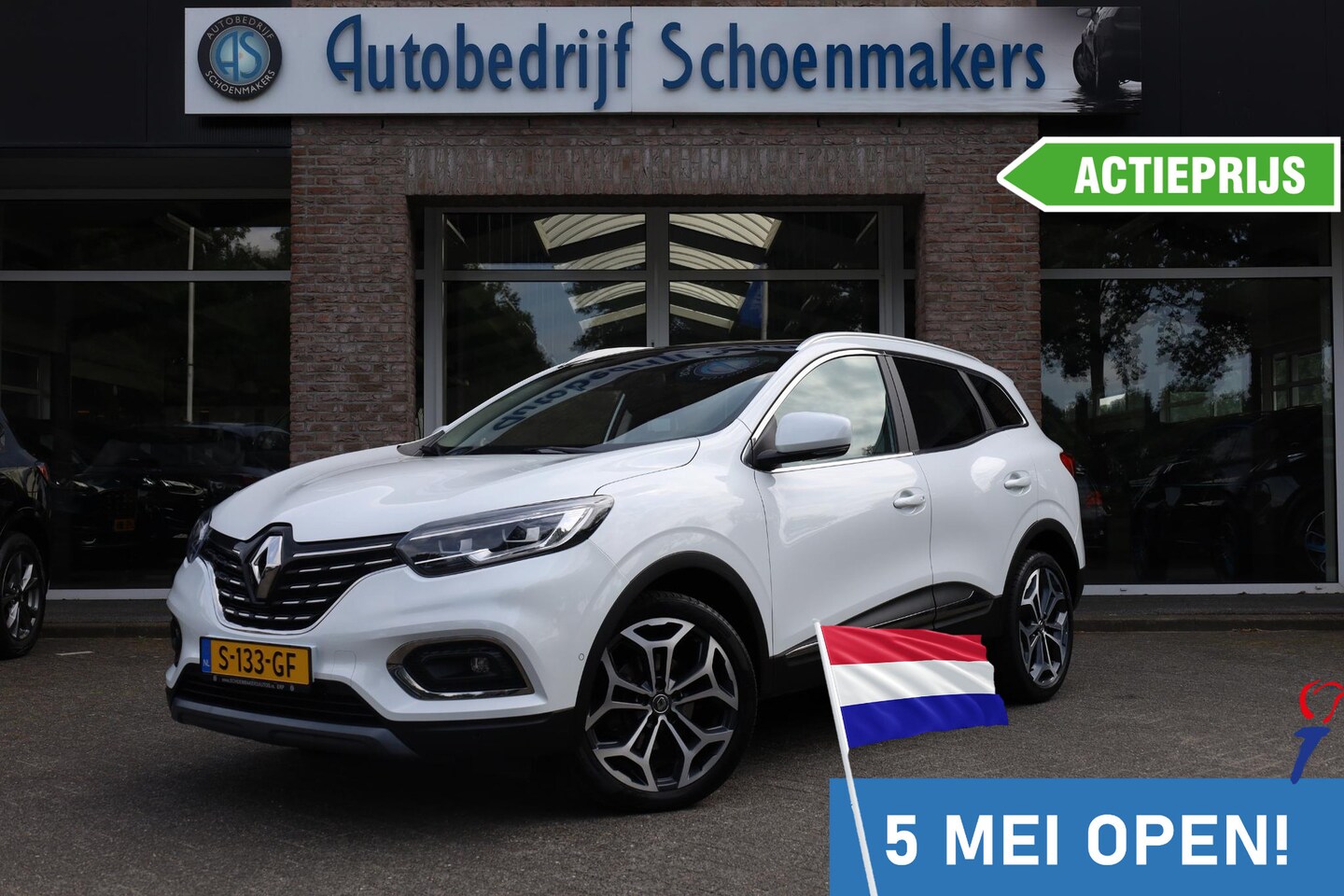 Renault Kadjar - 1.3 TCe Black Edition LEER CAMERA PANO ADAPTIVE-CRUISE CLIMA NAVI DAB ELEC.VERST.STOELEN/I - AutoWereld.nl