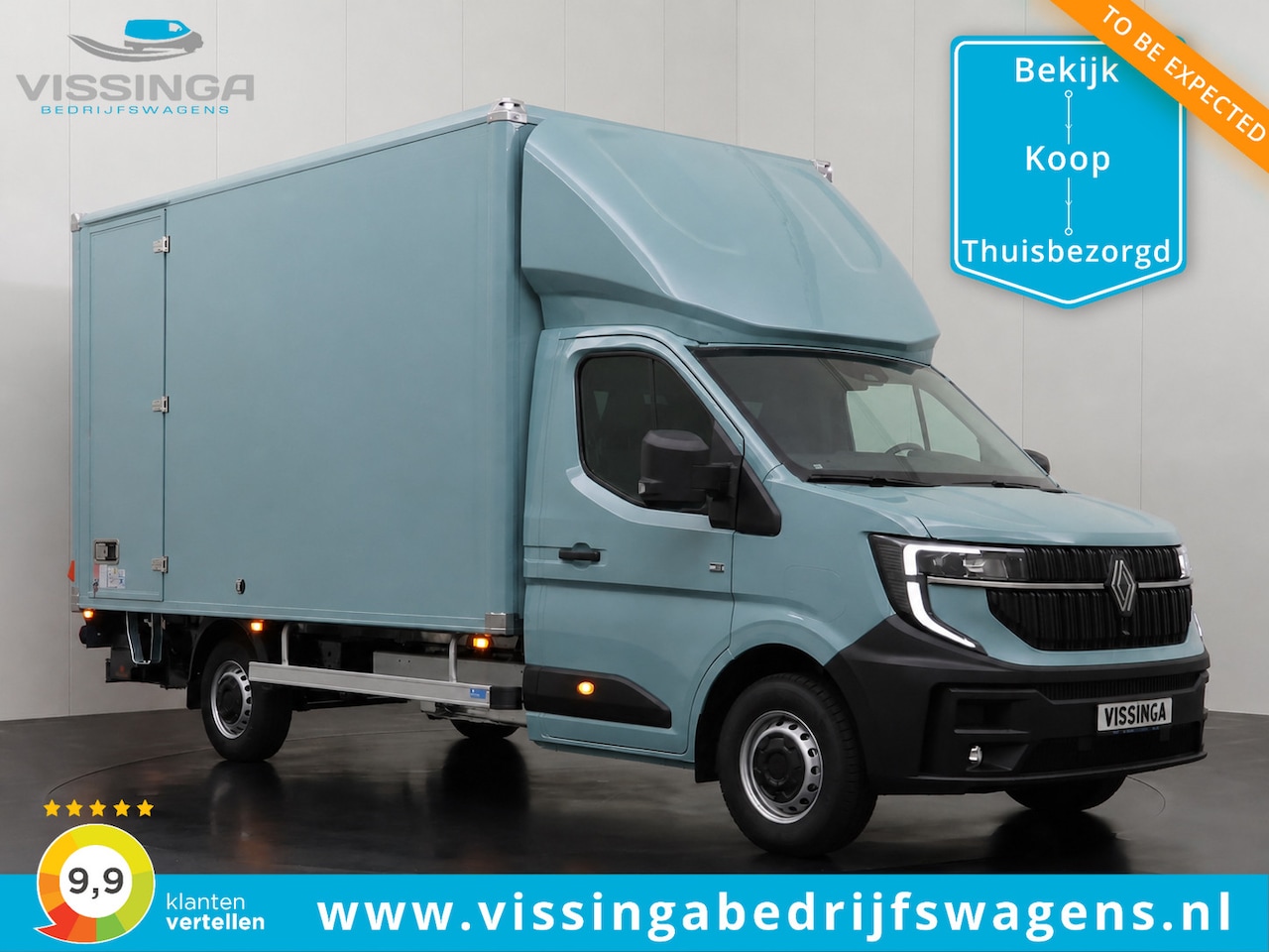 Renault Master E-Tech - Bakwagen blue agave 420x211x232 (20.5m3) 87 kWh - AutoWereld.nl