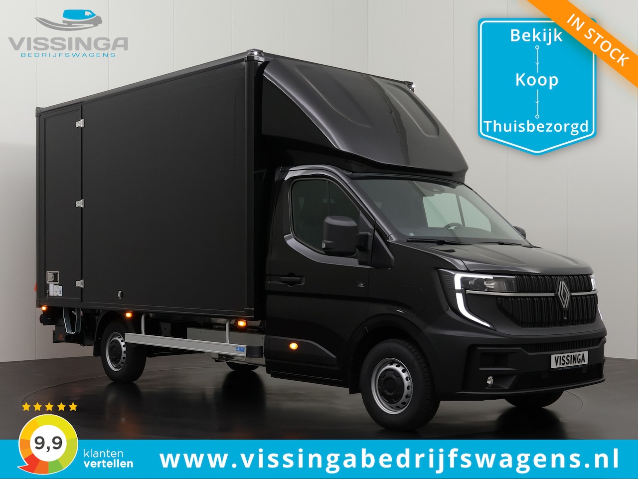 Renault Master E-Tech - Bakwagen zwart 420x211x232 (20.5m3) 87 kWh - AutoWereld.nl
