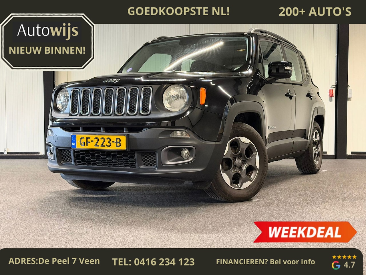 Jeep Renegade - 1.4 MultiAir Longitude|Trekhaak|NL AUTO|LM-VELG|CRUISE - AutoWereld.nl
