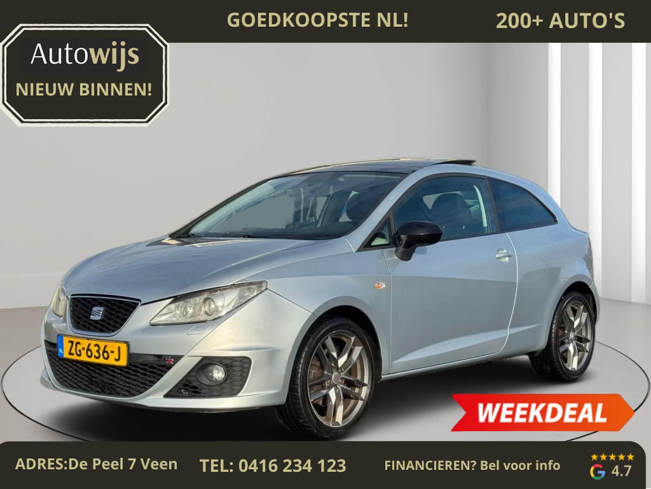 SEAT Ibiza - 1.4 TSI FR|150PK|FR|PANO|AUTOMAAT|CLIMA|XENON|NAVI - AutoWereld.nl