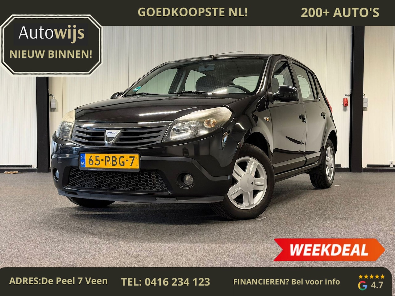 Dacia Sandero - 1.2 Blackline|82DKM|NL AUTO|Goed onderhouden - AutoWereld.nl