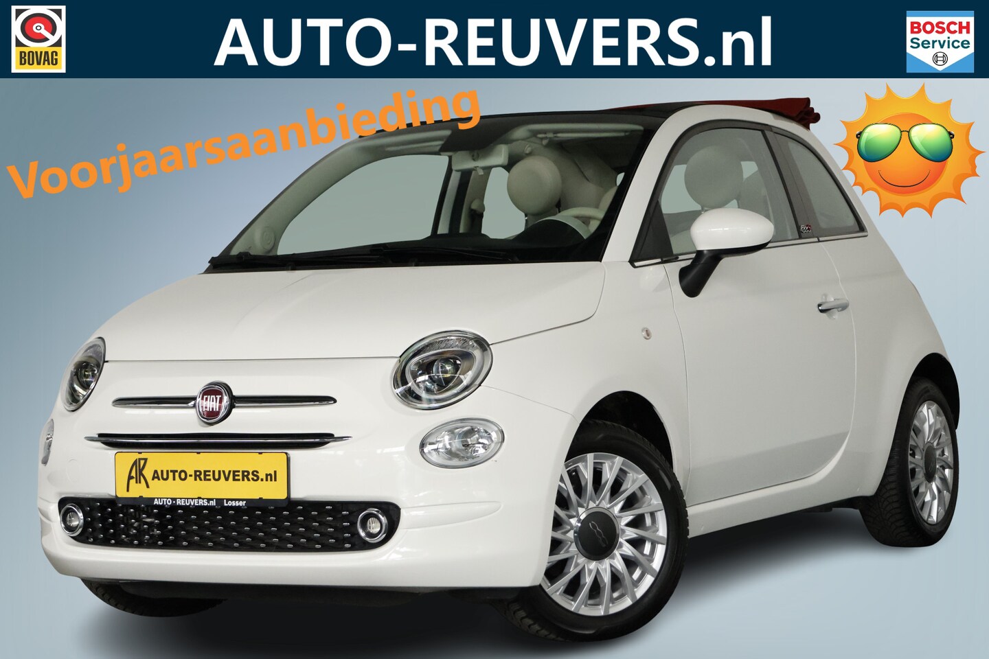 Fiat 500 C - 0.9 TwinAir Turbo Lounge / Navi / CarPlay / DAB / Automatische airco - AutoWereld.nl