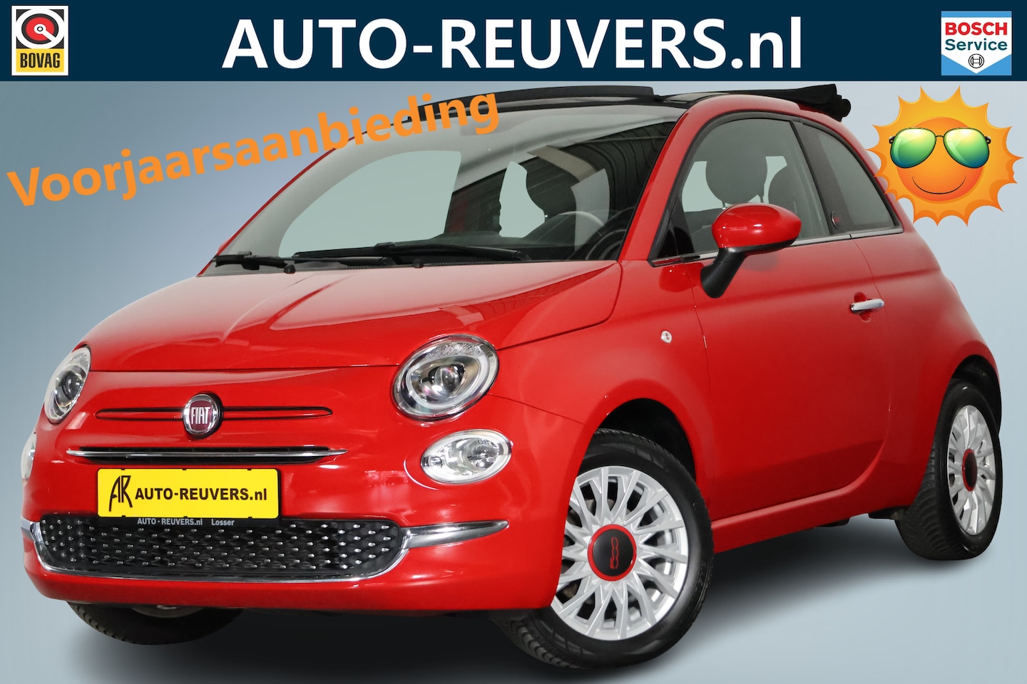 Fiat 500 C - 1.0 Hybrid RED Cabrio / Opendak / Navigatie / Cruise / Carplay - AutoWereld.nl
