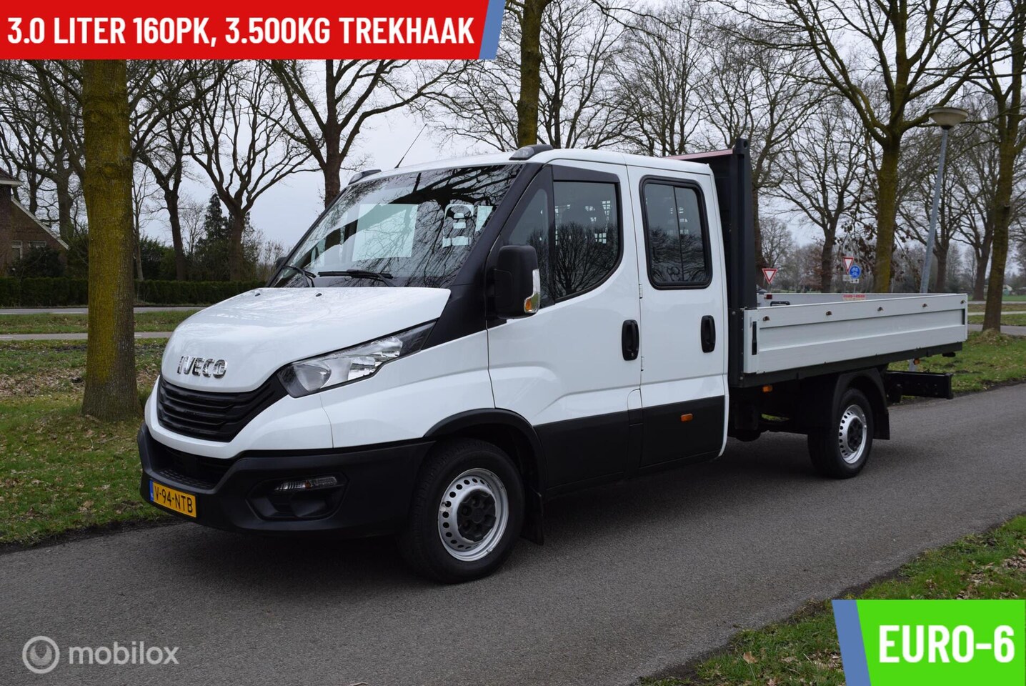 Iveco Daily - 35S16D 3.0 160PK EURO-6 | Open Laadbak | 7-persoons Pick-UP | Dubbele Cabine - AutoWereld.nl