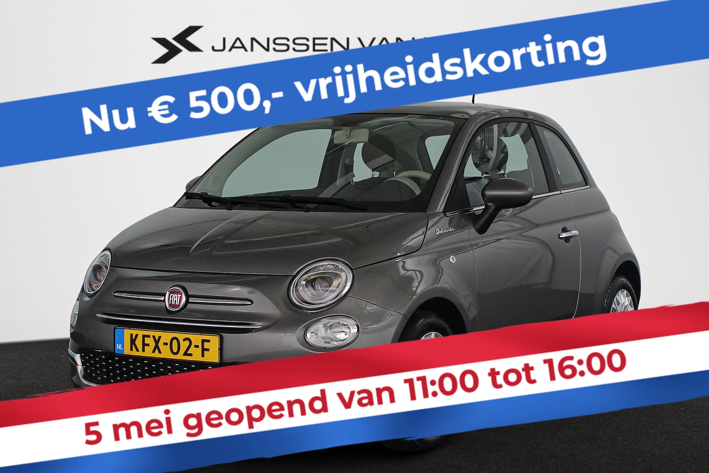 Fiat 500 - 1.0 Hybrid Dolcevita Panoramadak Apple CarPlay Parkeersensoren - AutoWereld.nl