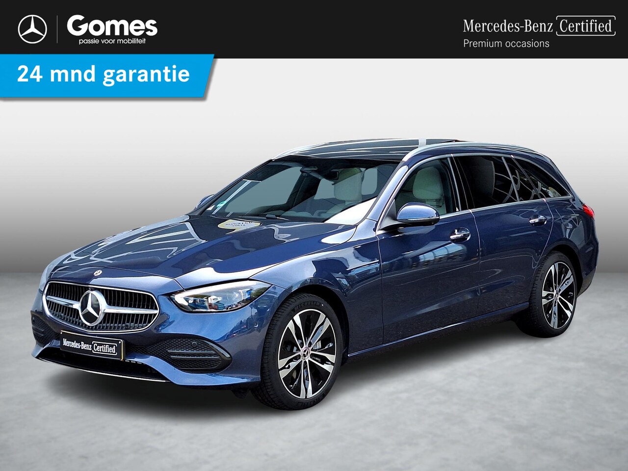 Mercedes-Benz C-klasse Estate - 300 e Luxury Line | Leder Beige | Panoramadak | Winter Pakket | Trekhaak | DIGITAL LIGHT | - AutoWereld.nl