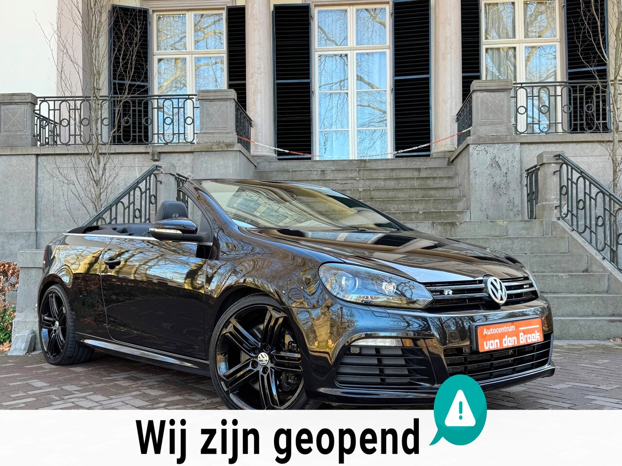 Volkswagen Golf Cabriolet - 2.0 TSI R DSG 265Pk Leder Xenon Navi Stoelverwarming Pdc Climate Cruise Ctr - AutoWereld.nl