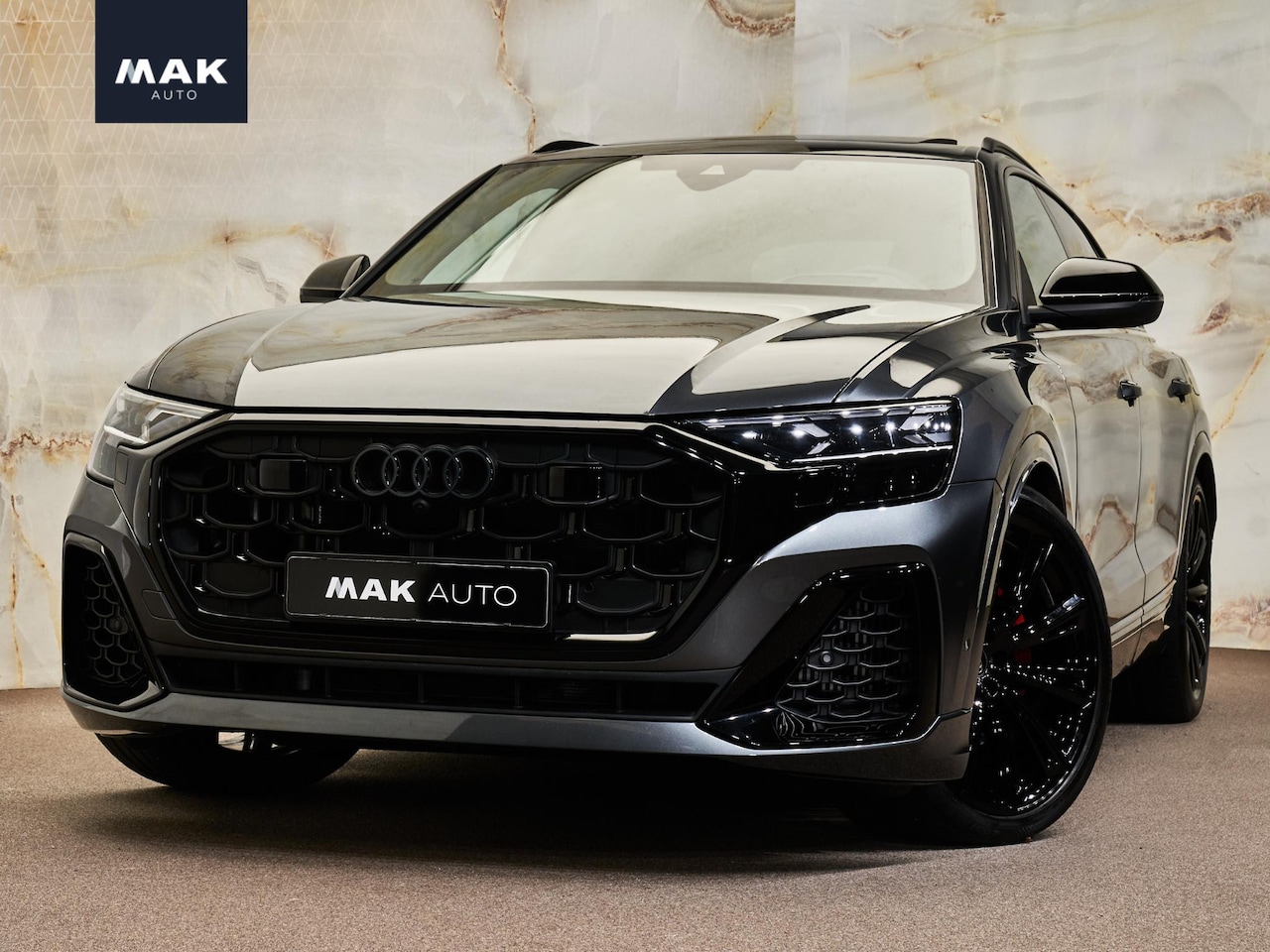 Audi Q8 - 55 TFSI e quattro Pro Line S 55 TFSI e Quattro Pro Line S, pano, B&O, 4W-best., OLED, luchtv., tr.haak, S sportstoelen, - AutoWereld.nl