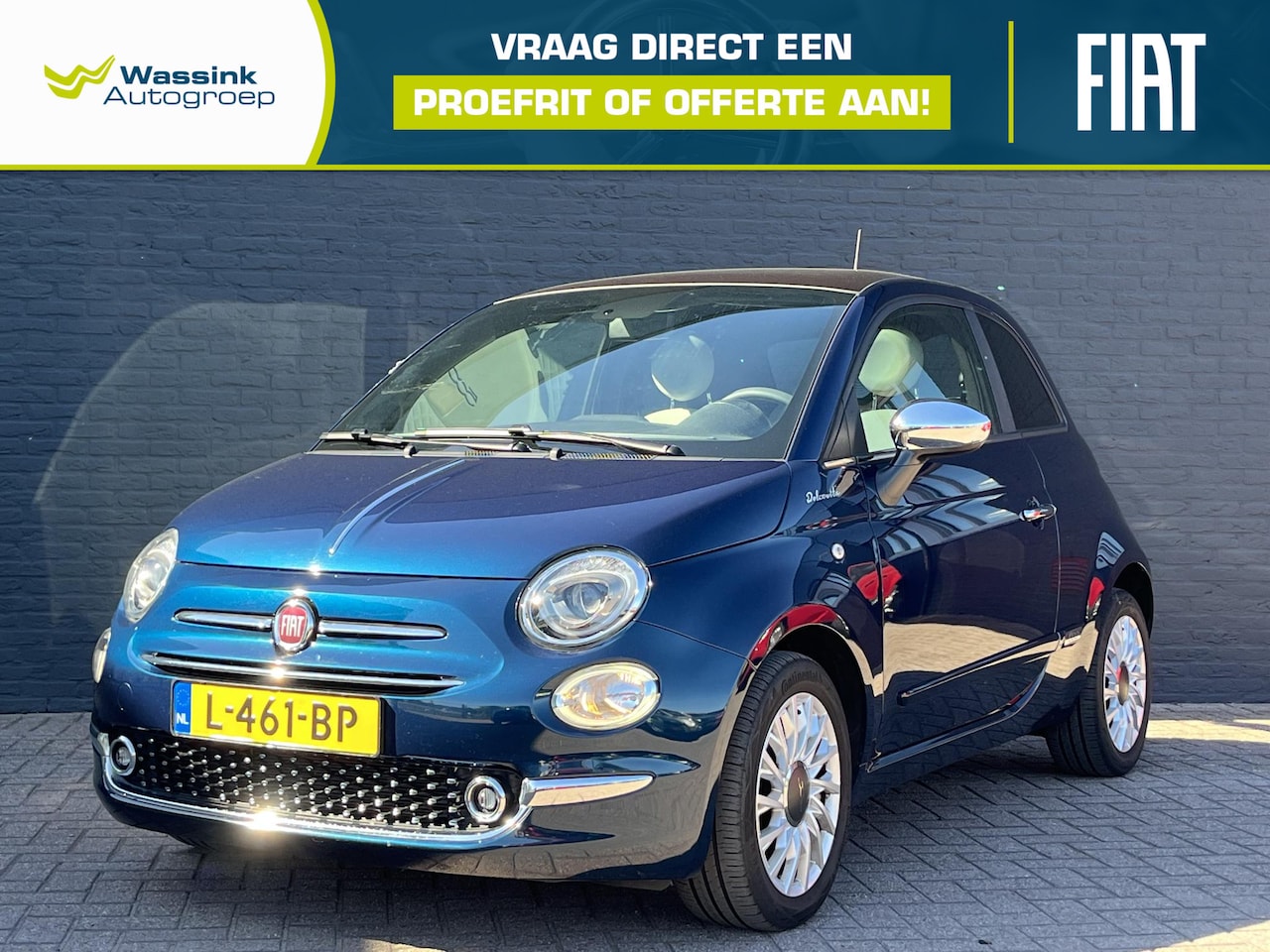 Fiat 500 - 1.0 Hybrid Dolcevita 1e Eigenaar | Glazen Dak | Uniek Interieur | Lage km-stang | Cruise C - AutoWereld.nl