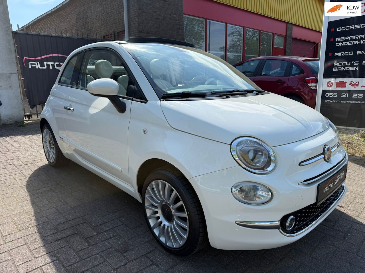 Fiat 500 C - 1.2 Lounge Climate control|LMV|APK|Beurt|Parkeersensoren |AIRCO - AutoWereld.nl