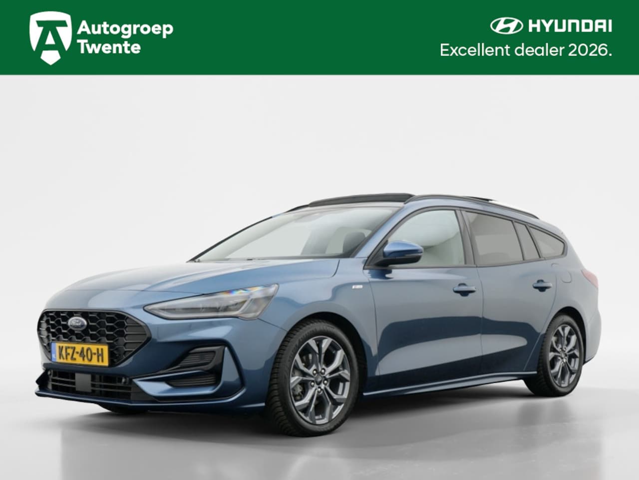 Ford Focus Wagon - 1.0 EcoBoost Hybrid ST Line X | Navi | Trekhaak | Panodak | All- - AutoWereld.nl