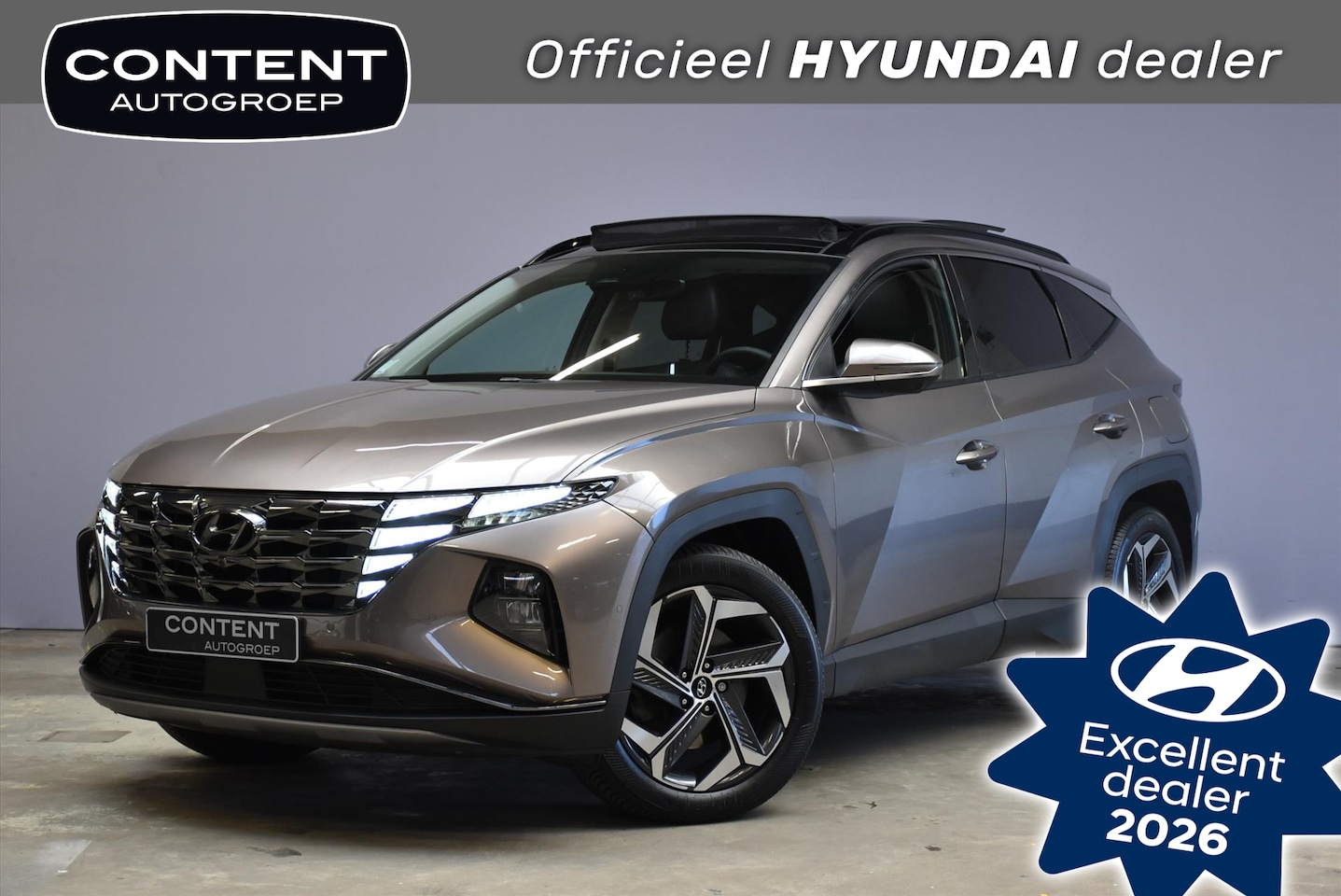 Hyundai Tucson - 1.6 T-GDi HEV Premium Sky |Trekhaak 1650kg | Navi | Leer | Cruise | 360 Camera - AutoWereld.nl