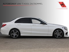 Mercedes-Benz C-klasse - 180 AMG LINE NIGHT PAKKET LEDER NAVI DAB <<NL AUTO>>